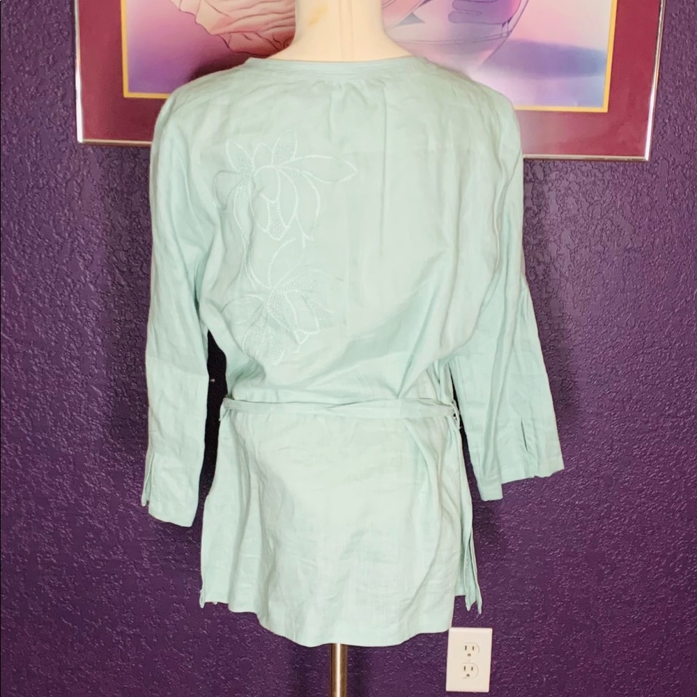 Ecologie Linen Blouse•SZ L - Picture 2 of 3